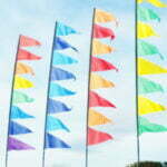 Triangle Pennant Flutter Flags complete kit