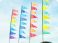 Triangle Pennant Flutter Flags complete kit