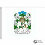 almond coat of arms flag