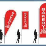bakery flags feather teardrop sail portable flags