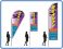 Beauty Salon social distancing - Feather Teardrop Sail Flag