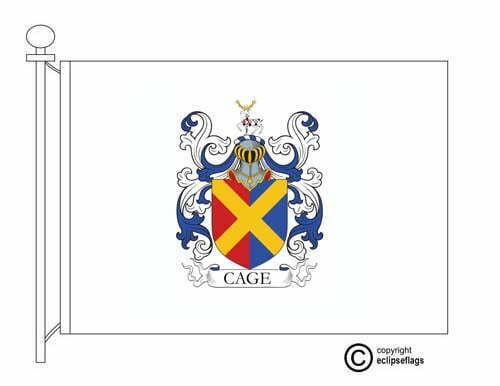cage coat of arms flag
