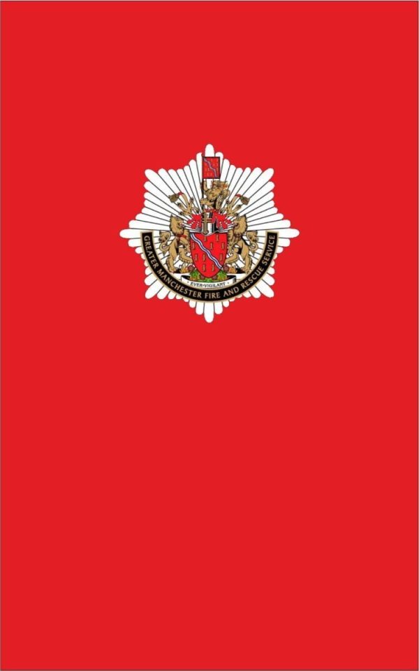 Greater Manchester fire Brigade Official Funeral Coffin Flag