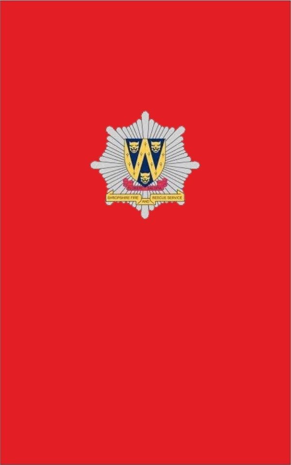 Shropshire fire Brigade Official Funeral Coffin Flag