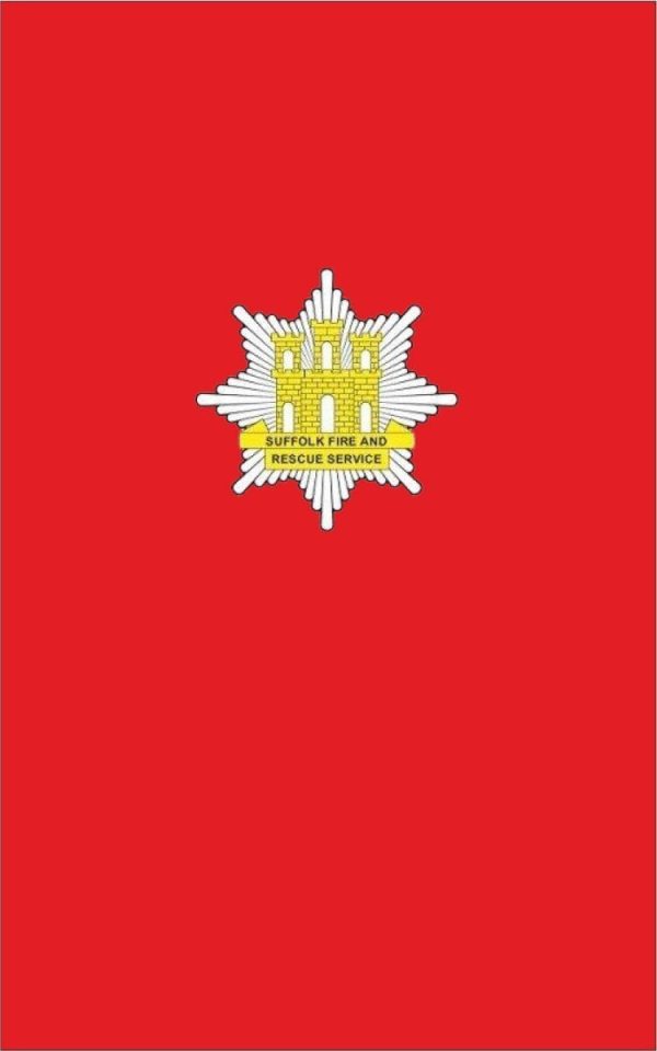 Suffolk fire Brigade Official Funeral Coffin Flag