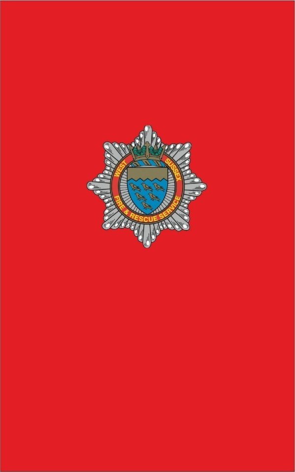 West Sussex fire Brigade Official Funeral Coffin Flag