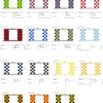 3 x 2 coloured sporting flag blanks