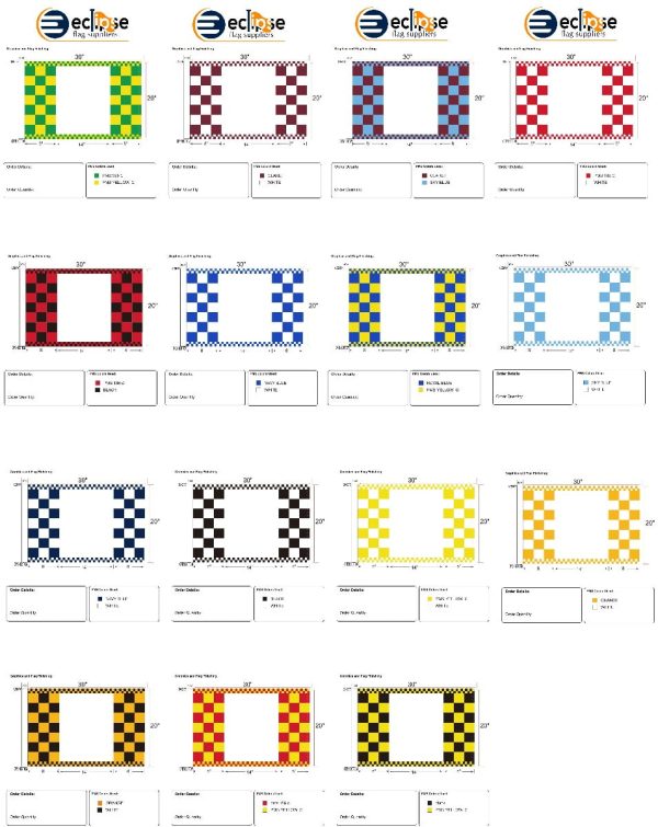 Buy Cheap 3 x 2 coloured sporting flag blanks - for only £2. 3 x 2 coloured sporting flag blanks