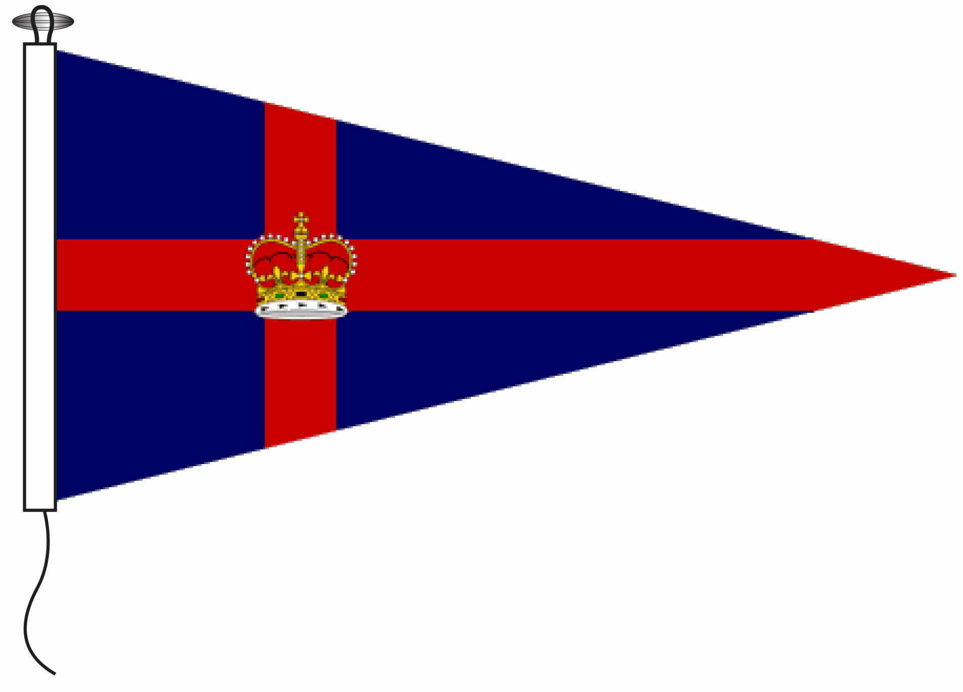 Custom Printed Single Reverse Burgee Flag