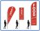 Food social distancing - Feather Teardrop Sail Flag