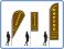 Coffee Shop social distancing - Feather Teardrop Sail Flag