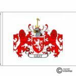 gray coat of arms flag