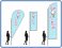 Ice Cream social distancing - Feather Teardrop Sail Flags