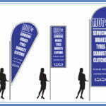 mot Testing social distancing - Feather Teardrop Sail Flags