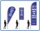mot Testing social distancing - Feather Teardrop Sail Flags