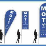 mot Testing social distancing - Feather Teardrop Sail Flags