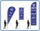 mot Testing social distancing - Feather Teardrop Sail Flag