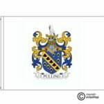 pulling coat of arms flag