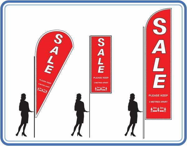 Sale social distancing - Feather Teardrop Sail Flags