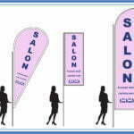 Salon social distancing - Feather Teardrop Sail Flags