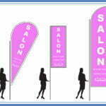 Salon nail Bars social distancing - Feather Teardrop Sail Flags