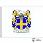 silk coat of arms flag