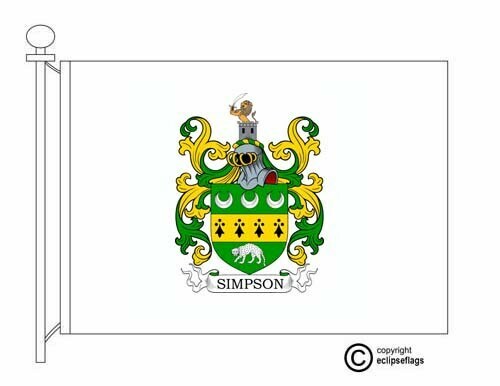 Buy Cheap simpson coat of arms flag - for only £30.00 simpson coat of arms flag