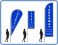 Takeaway social distancing - Feather Teardrop Sail Flags